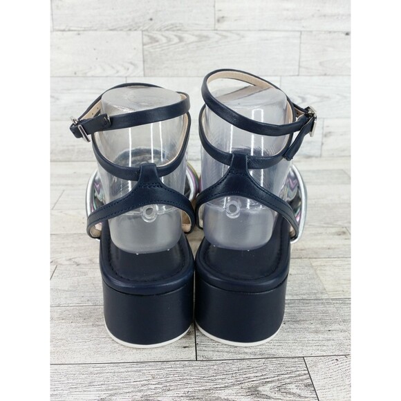 Louise Et Cie BIMO Platform Sandals Y2K Asymmetrical Straps Ankle Wrap Size 8M - Picture 5 of 14